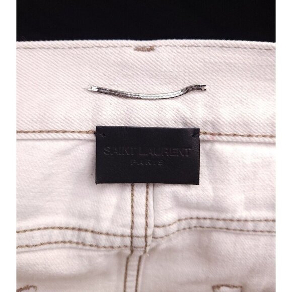 Saint Laurent Paris D18 M/SL-LW Jeans 34 Mens Off White Defect New - Picture 11 of 16
